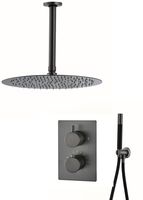 Saniclear Iron Pro inbouw regendouche met plafondarm en 30cm hoofddouche verouderd ijzer - gunmetal