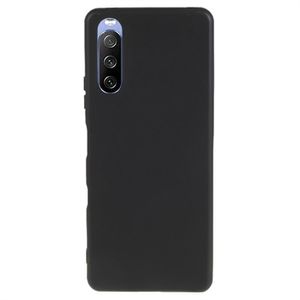 Anti-Vingerafdruk Mat Sony Xperia 10 III TPU Hoesje - Zwart