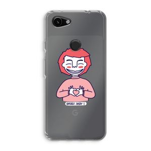 Hartje: Google Pixel 3a Transparant Hoesje