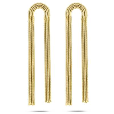 Verguld Zilveren Oorhangers Geel - 91mm - 925 Zilver, 1 Micron