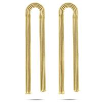 Verguld Zilveren Oorhangers Geel - 91mm - 925 Zilver, 1 Micron