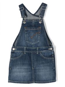 DONDUP KIDS robe en jean à patch logo - Bleu