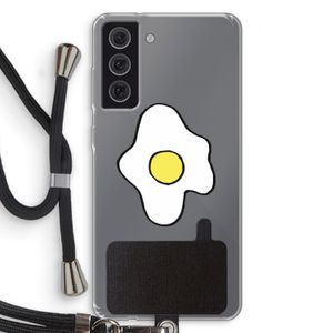 Spiegelei: Samsung Galaxy S21 FE Transparant Hoesje met koord