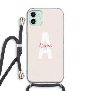 Strawberry Milkshake: iPhone 11 Transparant Hoesje met koord