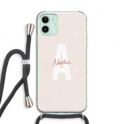 Strawberry Milkshake: iPhone 11 Transparant Hoesje met koord