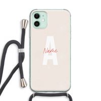 Strawberry Milkshake: iPhone 11 Transparant Hoesje met koord