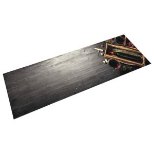 VidaXL Keukenmat wasbaar wijnflesprint 45x150 cm fluweel