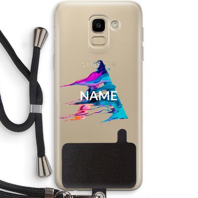 Abstract Spectrum: Samsung Galaxy J6 (2018) Transparant Hoesje met koord