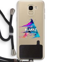 Abstract Spectrum: Samsung Galaxy J6 (2018) Transparant Hoesje met koord