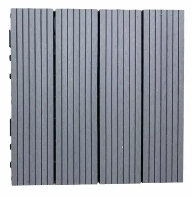 Kunststof tuintegel 30x30x2,4 cm grijs
