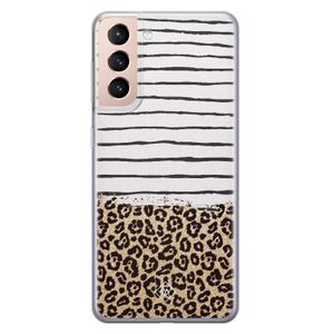 Samsung Galaxy S21 siliconen telefoonhoesje - Leopard lines