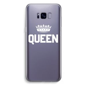 Queen zwart: Samsung Galaxy S8 Plus Transparant Hoesje
