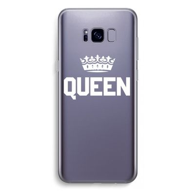Queen zwart: Samsung Galaxy S8 Plus Transparant Hoesje