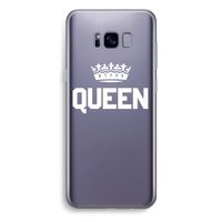 Queen zwart: Samsung Galaxy S8 Plus Transparant Hoesje