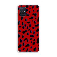 Red Leopard: Galaxy A71 Transparant Hoesje