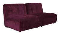 Dutchbone 2-zits Bank 'Giada' Modulair, Velvet, kleur Plum