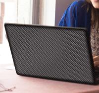 Laptop sticker met koolstofvezelpatroon
