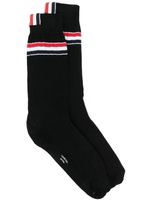 Thom Browne chaussettes à détail de rayures - Noir