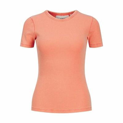 Dames-T-Shirt met Korte Mouwen Jack & Jones Jxfrankie Wash Ss Koraal - Maat: M