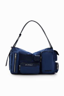 Grote nylon tas met vakken - BLUE - U