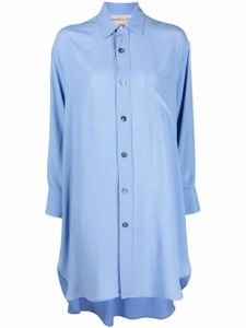 Blanca Vita robe-chemise à détail de patch - Bleu