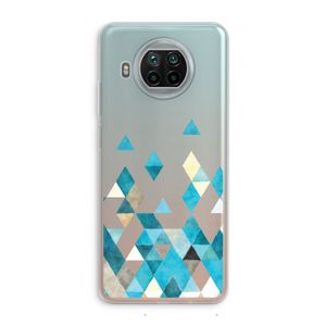Gekleurde driehoekjes blauw: Xiaomi Mi 10T Lite 5G Transparant Hoesje