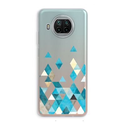 Gekleurde driehoekjes blauw: Xiaomi Mi 10T Lite 5G Transparant Hoesje