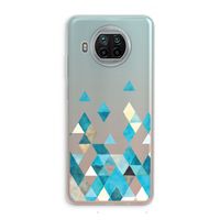 Gekleurde driehoekjes blauw: Xiaomi Mi 10T Lite 5G Transparant Hoesje