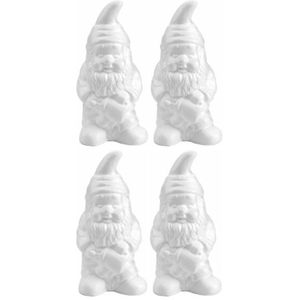 6x Beschilderbare piepschuim tuinkabouters 28 cm meisjestuinkabouter/vrouwentuinkabouter