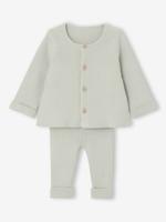 Set met shirt en broek voor baby's van tricot blauwgroen