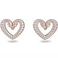 Swarovski 5628659 Oorknoppen Una Heart rosekleurig-wit - thumbnail