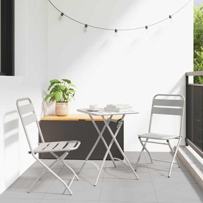 Bistroset 3 pcs Beige Staal