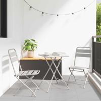 Bistroset 3 pcs Beige Staal