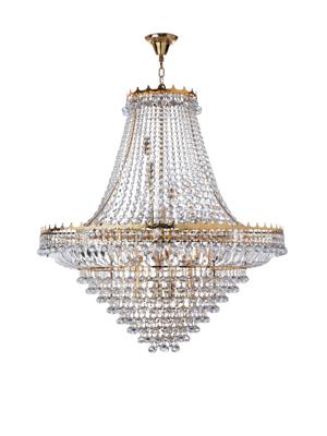 Kroonluchter Versailles 19Lt Gold Metal & Crystal