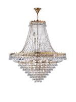 Kroonluchter Versailles 19Lt Gold Metal & Crystal