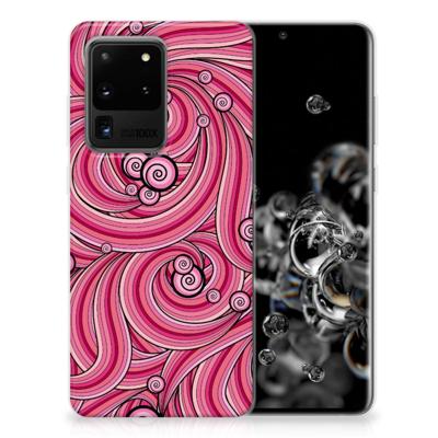 Samsung Galaxy S20 Ultra | Hoesje maken | Swirl Pink
