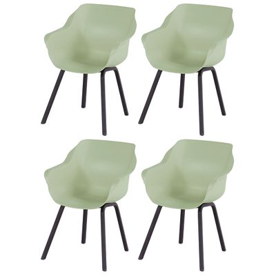 Set van 4 - Hartman Sophie Element dining armstoel - French green