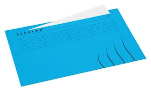 Vouwmap Secolor Folio ongelijk 225gr blauw