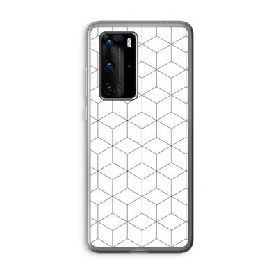 Zwart-witte kubussen: Huawei P40 Pro Transparant Hoesje