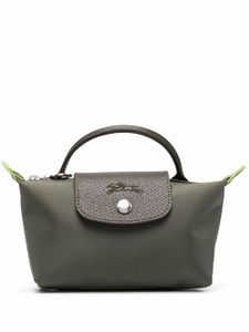 Longchamp pochette Le Pliage en cuir - Vert