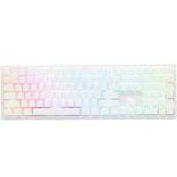 Ducky zero 6108 pure white, gaming toetsenbord (wit, us lay-out, cherry mx2a speed silver, rgb leds, double-shot pbt, hot swap, 2.4ghz | bluetooth | usb-c)