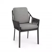 Tierra Outdoor stapelbare dining tuinstoel liv charcoal