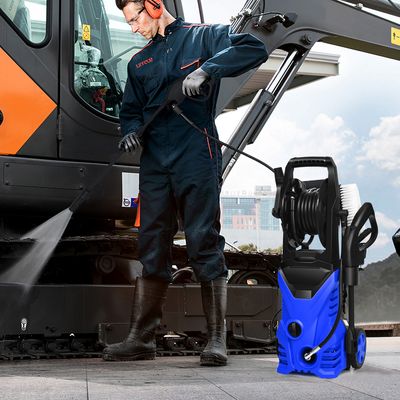 Hogedrukreiniger 1500W Terrasreiniger Blauw/Rood 27 x 27 x 68 cm