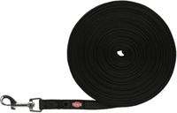 TRIXIE HONDENRIEM SLEEPLIJN MET RUBBER BEKLEED ZWART 10 MTRX1,5 CM
