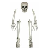 Decoratie skelet/botten set - 5-delig - Horror/Halloween kerkhof thema