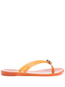 Casadei tongs Jelly à ornements en cristal - Orange