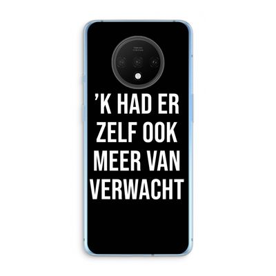 Meer verwacht - Zwart: OnePlus 7T Transparant Hoesje