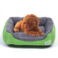 Candy Color vier seizoenen echte warme huisdier hond kennel mat Teddy hond mat grootte: M 54 × 42 × 12cm (groen)
