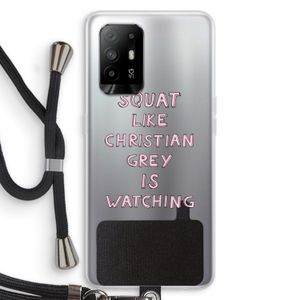 Christian Grey: Oppo A94 5G Transparant Hoesje met koord