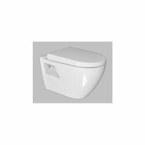 Wandcloset Sanicare Soft-Close Toiletzitting Met Anti-Slip Bumper 51x36 cm Wit Keramiek Sanicare